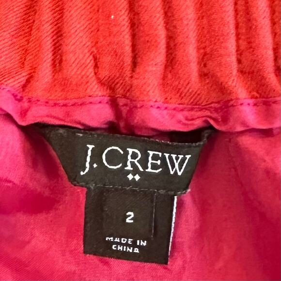 2/$15 J. Crew Wool Blend Sidewalk Skirt Red Pull On Pockets Elastic Waist Size 2 - Picture 5 of 6